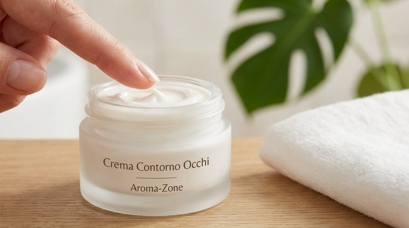 scopri la nuova crema contorno occhi di Aroma-Zone che elimina rughe, occhiaie e borse con risultati visibili in tempo record grazie alla sua formula innovativa