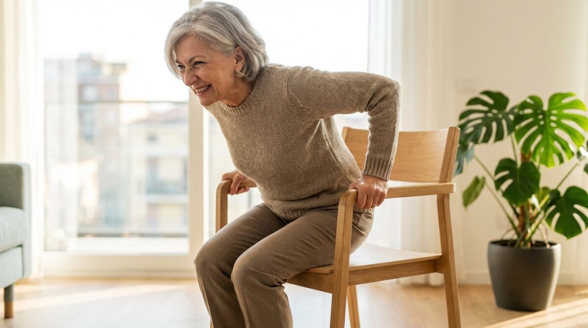 scopri come rafforzare i muscoli dopo i 60 anni usando semplicemente una sedia per esercizi dolci e efficaci da fare a casa